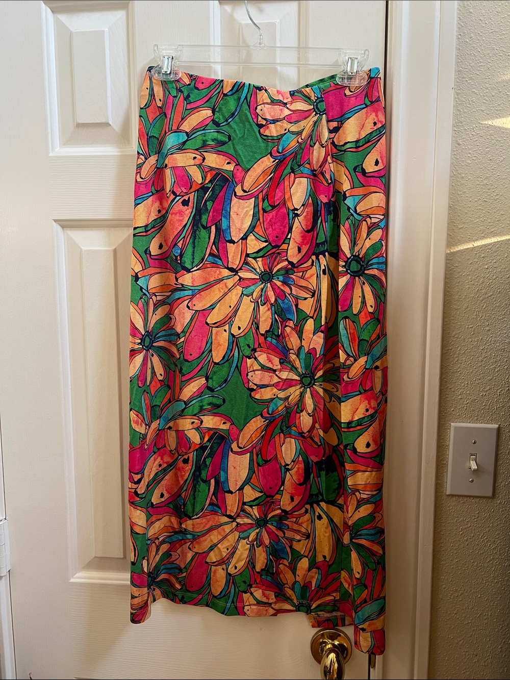 Farm Rio - getaway fruit print faux wrap midi skirt small - Picture 4 of 9